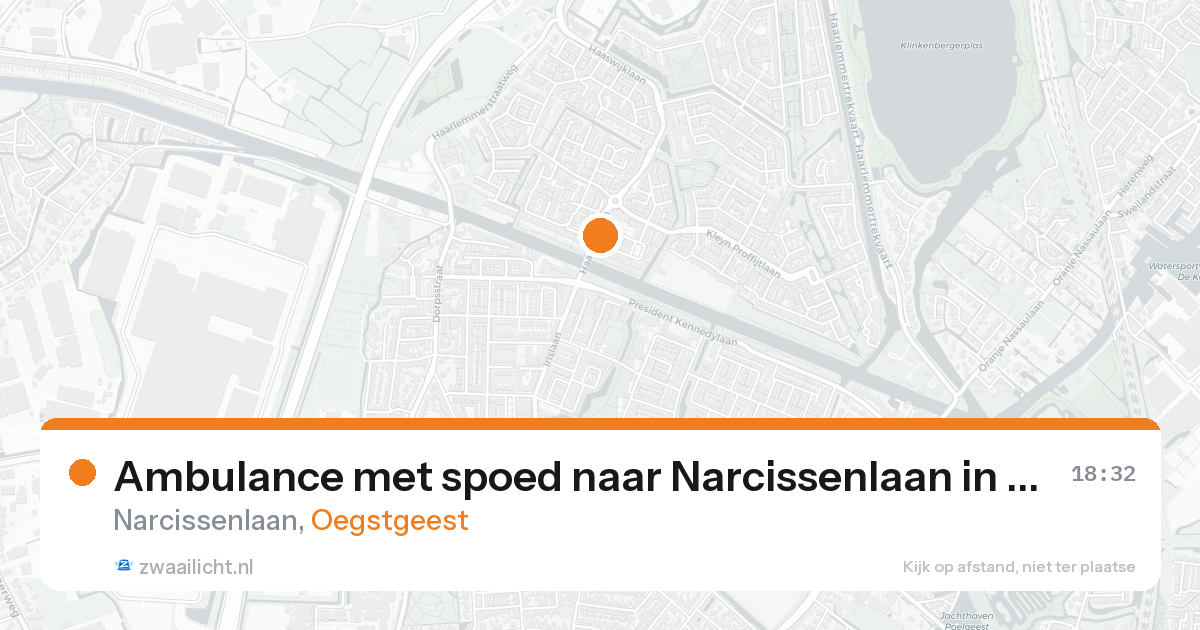 Ambulance met spoed naar Narcissenlaan in Oegstgeest — 29 mei 2026