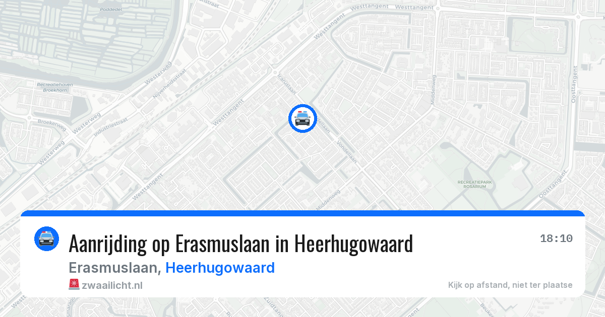 Aanrijding op Erasmuslaan in Heerhugowaard — 11 jul 2026