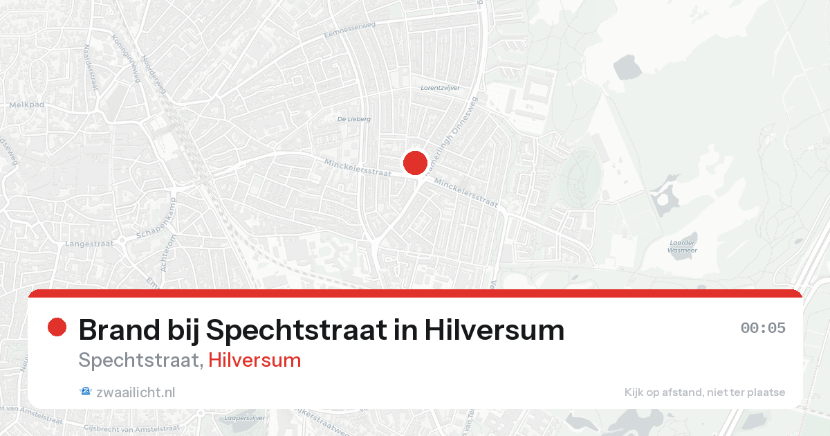 Brand bij Spechtstraat in Hilversum — 22 aug 2026