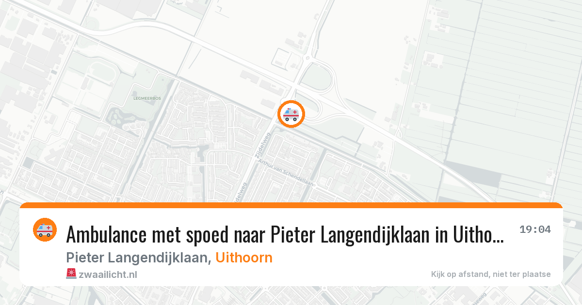 Ambulance met spoed naar Pieter Langendijklaan in Uithoorn — 28 mei 2026