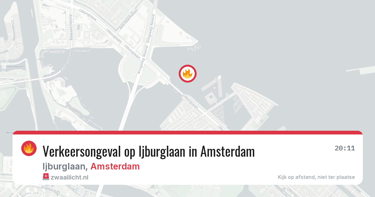 Verkeersongeval op Ijburglaan in Amsterdam — 4 mei 2026