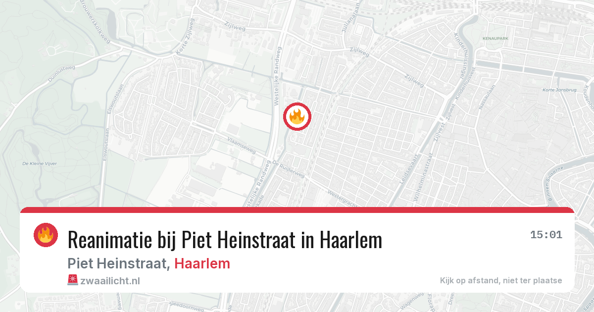 Reanimatie bij Piet Heinstraat in Haarlem — 10 jul 2026