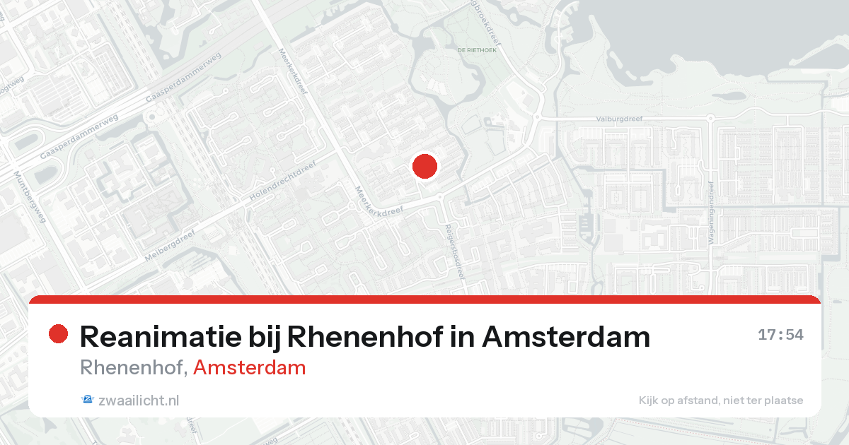 Reanimatie bij Rhenenhof in Amsterdam — 25 aug 2026
