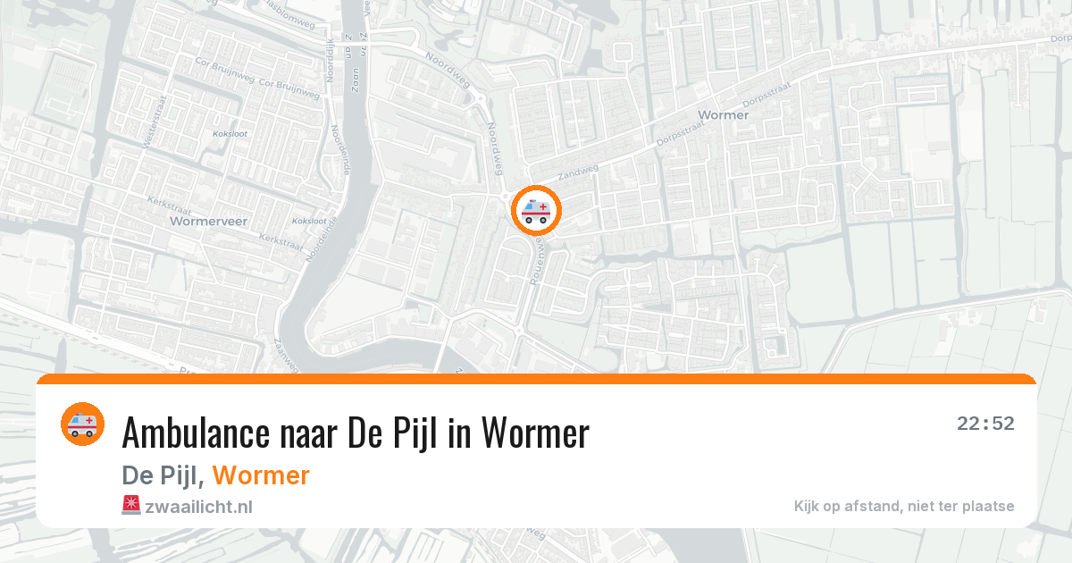 Ambulance naar De Pijl in Wormer — 30 mrt 2026