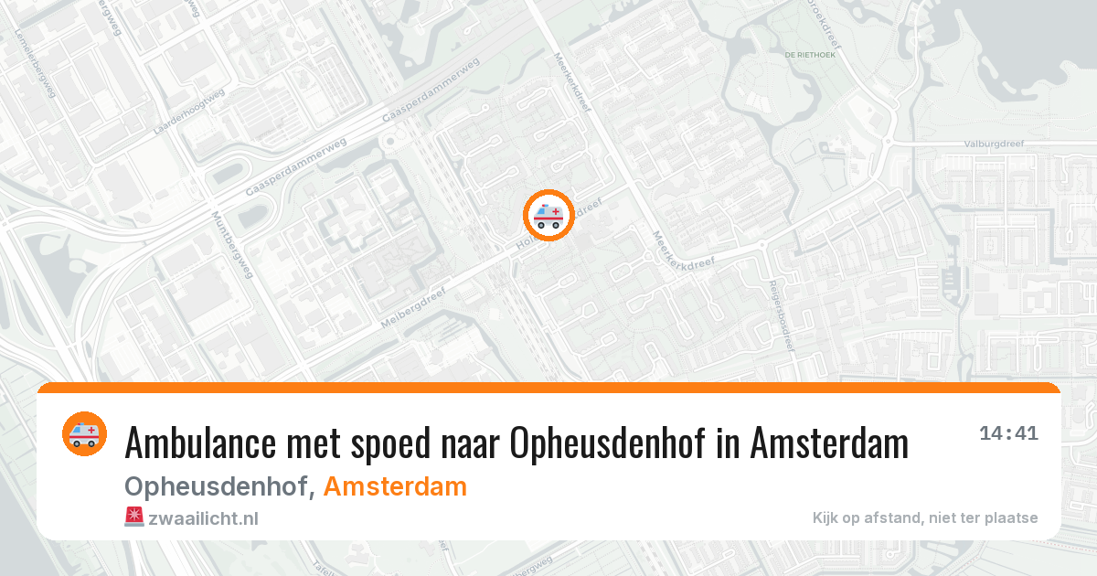 Ambulance met spoed naar Opheusdenhof in Amsterdam — 8 jun 2026