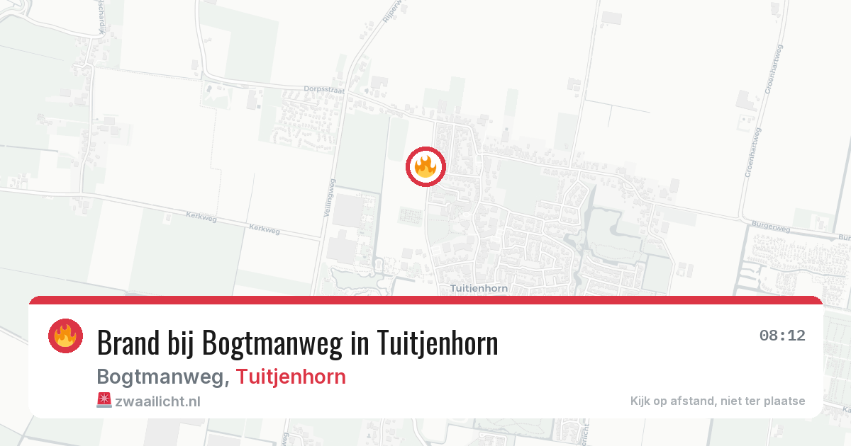 Brand bij Bogtmanweg in Tuitjenhorn — 2 jun 2026