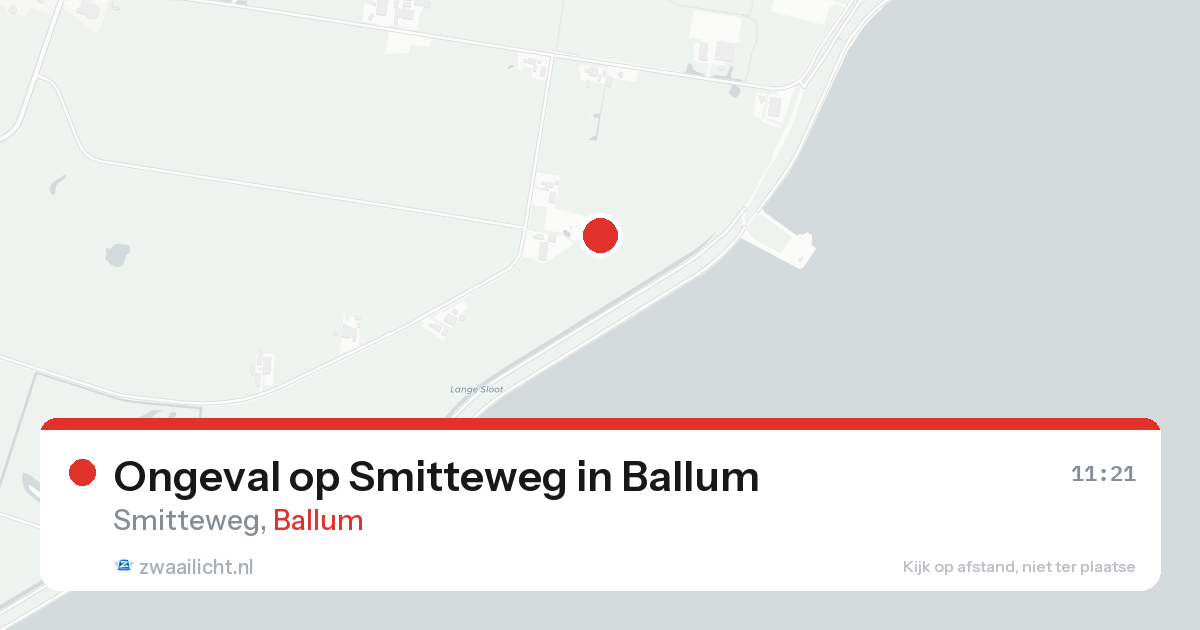 Ongeval op Smitteweg in Ballum — 22 aug 2026