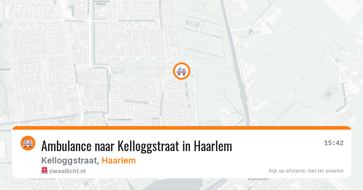Ambulance naar Kelloggstraat in Haarlem — 26 apr 2026