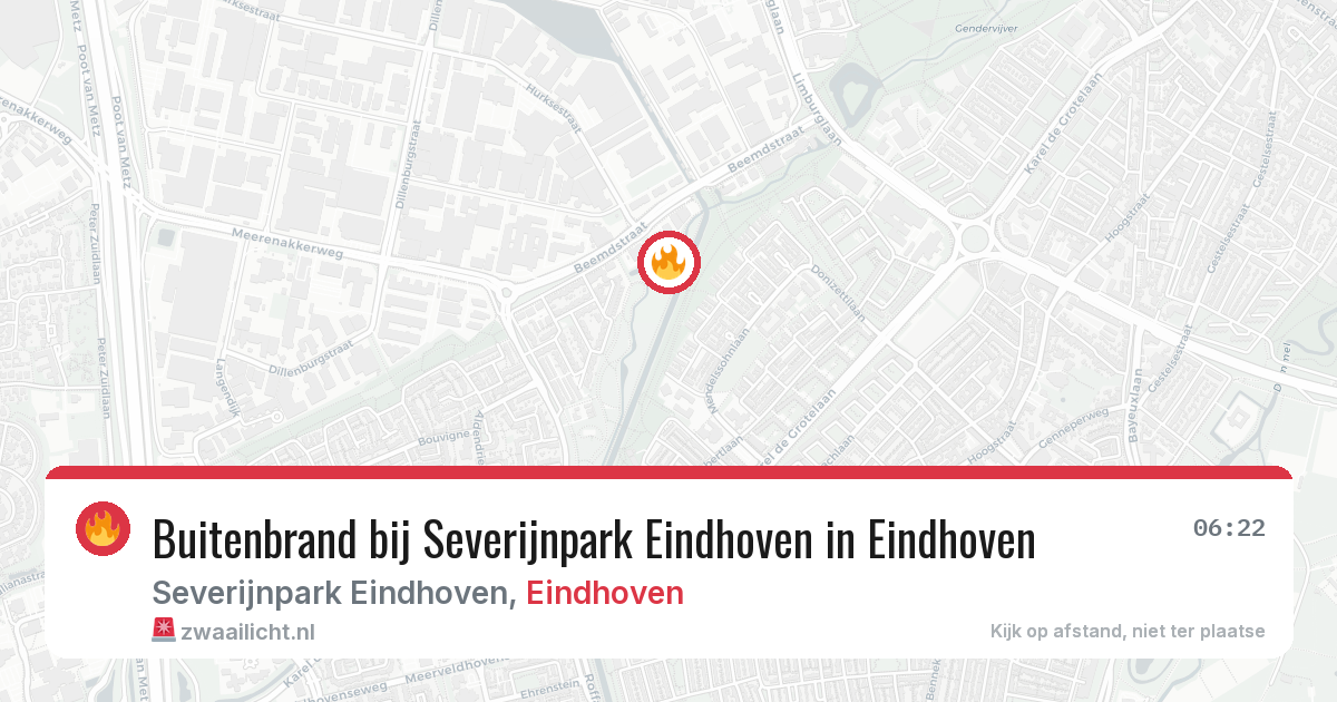 Buitenbrand bij Severijnpark Eindhoven in Eindhoven — 5 jul 2026