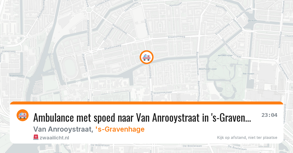 Ambulance met spoed naar Van Anrooystraat in 's-Gravenhage — 30 mrt 2026