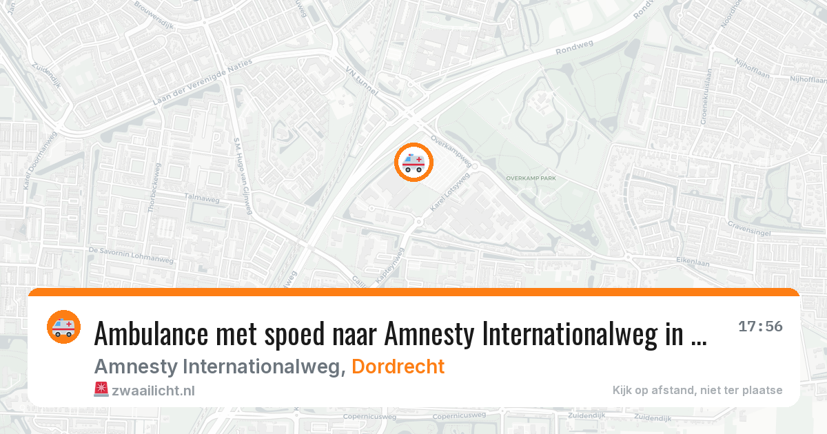 Ambulance met spoed naar Amnesty Internationalweg in Dordrecht — 7 mei 2026