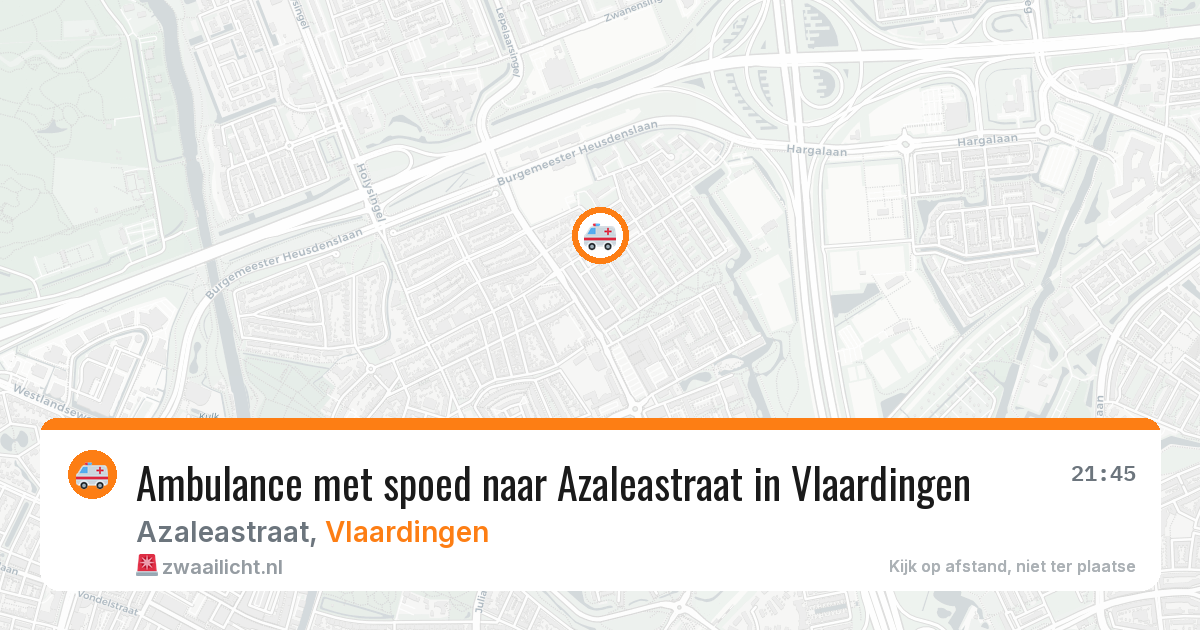 Ambulance met spoed naar Azaleastraat in Vlaardingen — 19 jun 2026