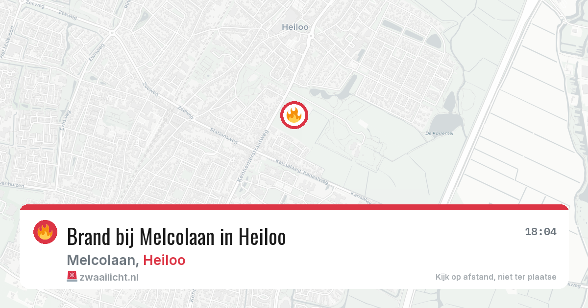 Brand bij Melcolaan in Heiloo — 31 jul 2026