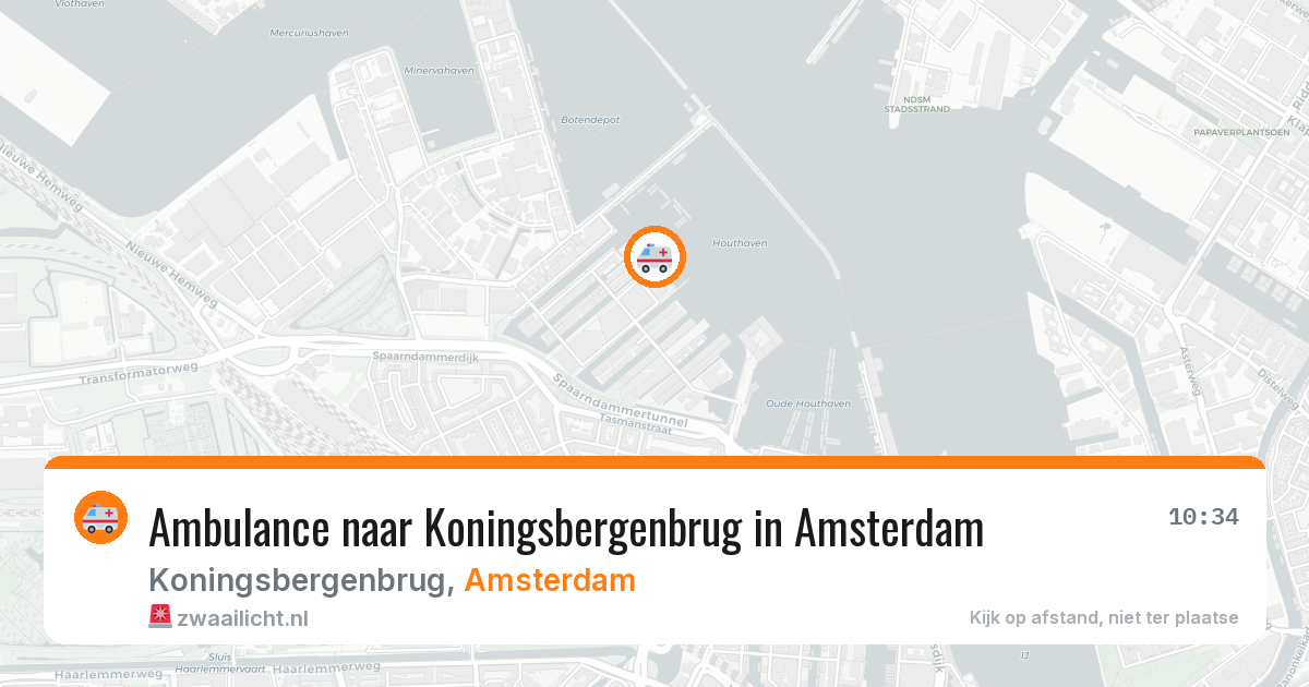 Ambulance naar Koningsbergenbrug in Amsterdam — 9 jul 2026