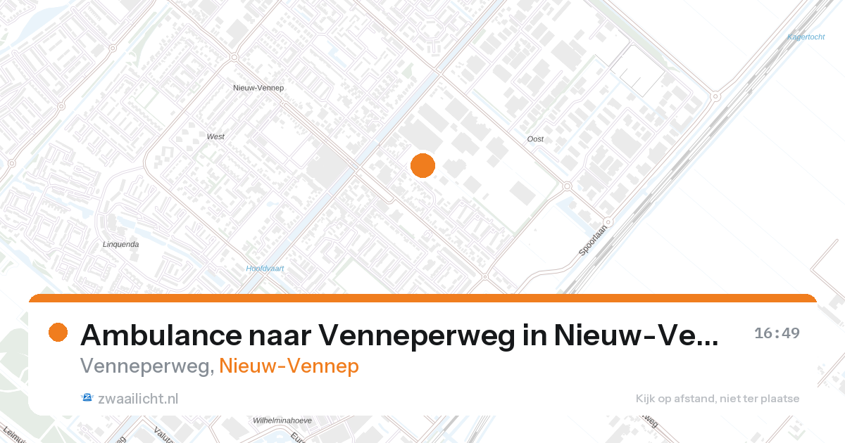 Ambulance naar Venneperweg in Nieuw-Vennep — 28 aug 2026