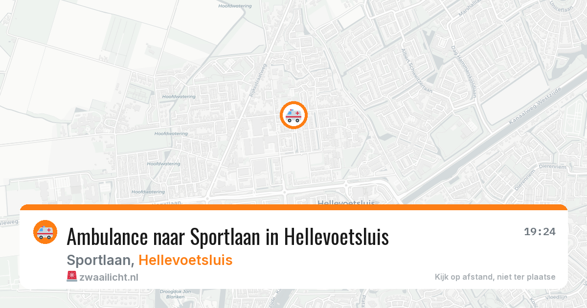 Ambulance naar Sportlaan in Hellevoetsluis — 10 mei 2026