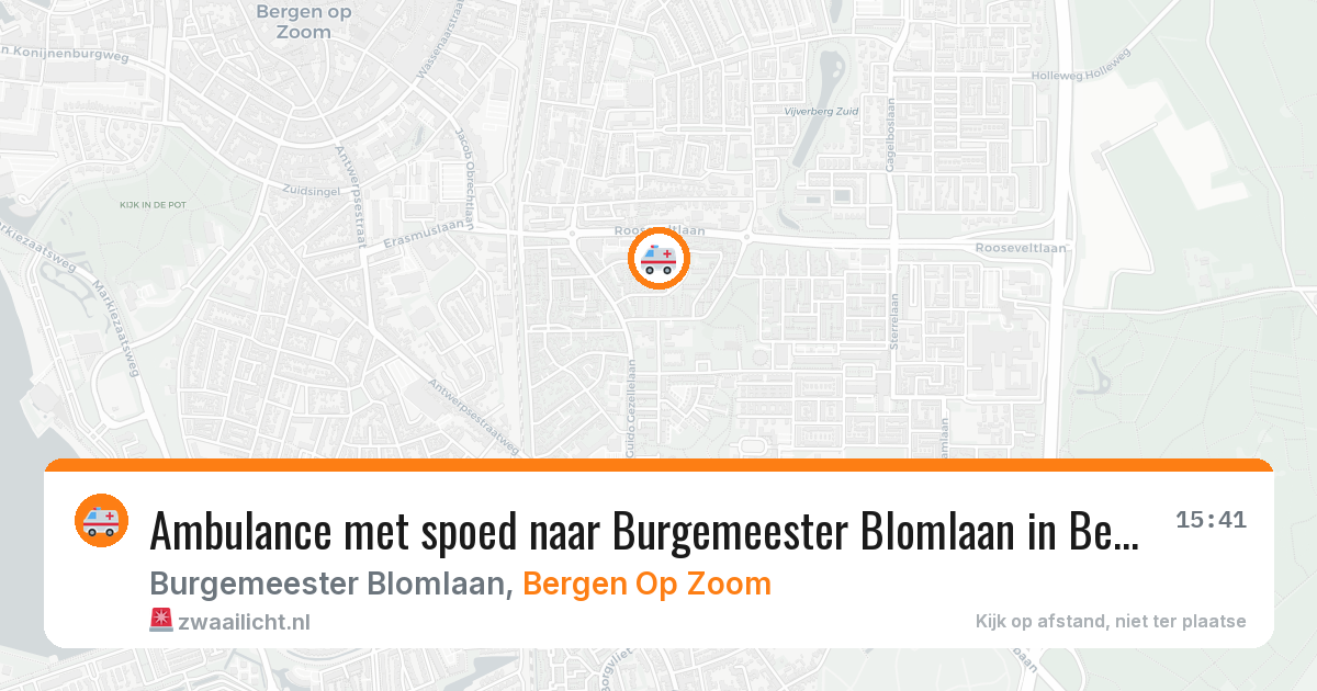 Ambulance met spoed naar Burgemeester Blomlaan in Bergen Op Zoom — 3 mrt 2026