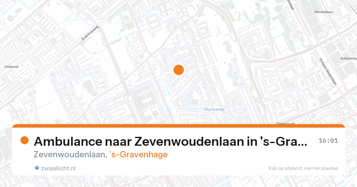 Ambulance naar Zevenwoudenlaan in 's-Gravenhage — 27 aug 2026