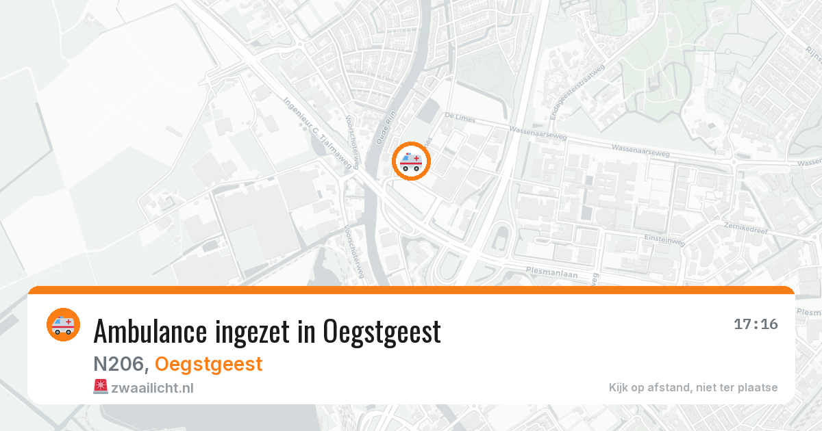 Ambulance ingezet in Oegstgeest — 11 aug 2026