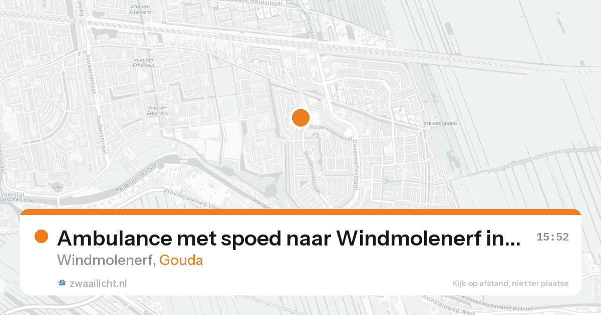 Ambulance met spoed naar Windmolenerf in Gouda — 21 aug 2026