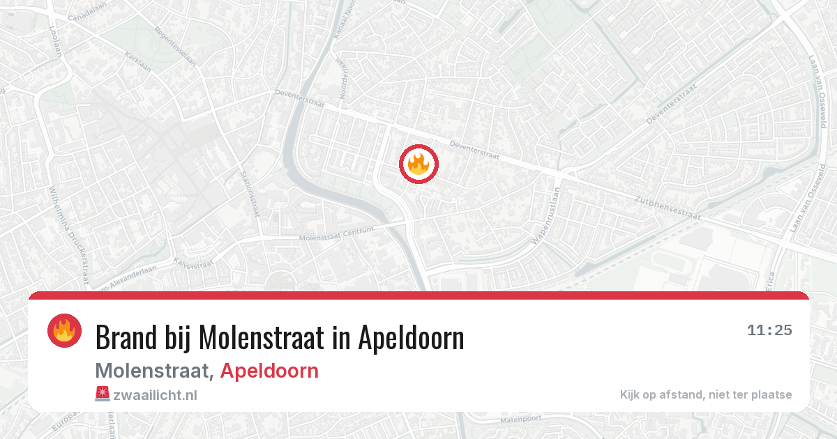 Brand bij Molenstraat in Apeldoorn — 24 jul 2026