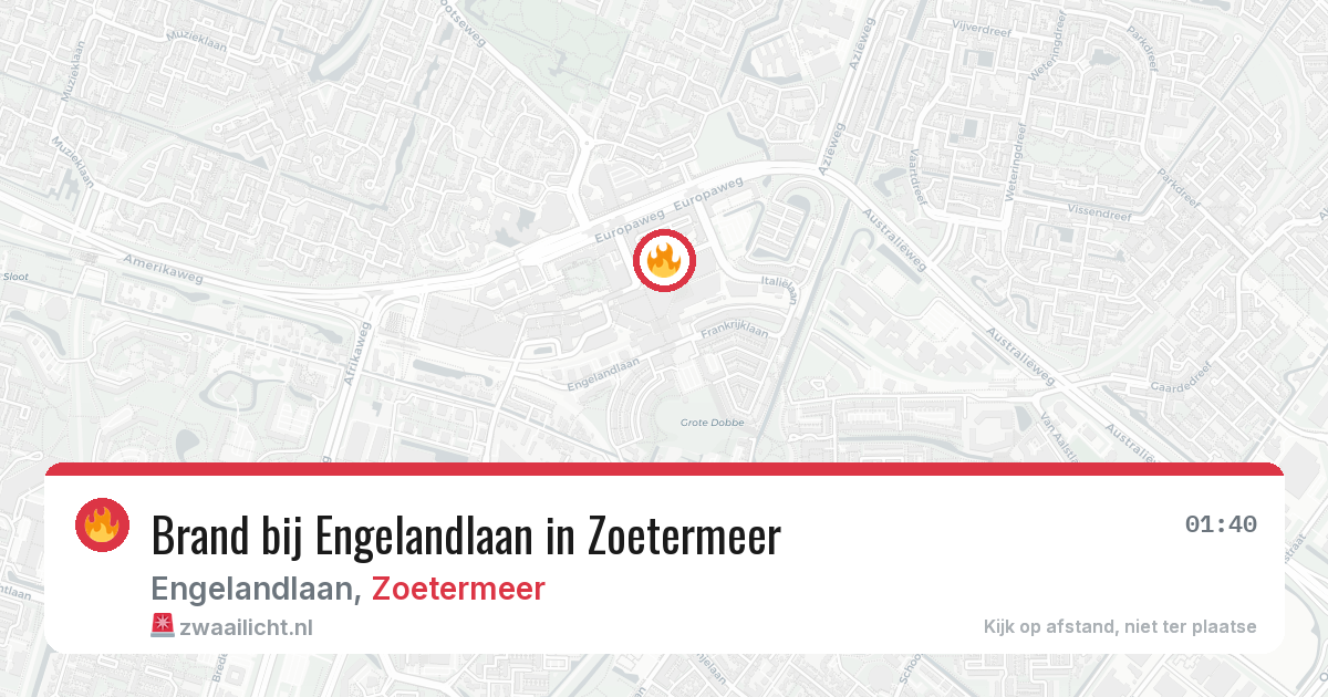 Brand bij Engelandlaan in Zoetermeer — 7 jun 2026