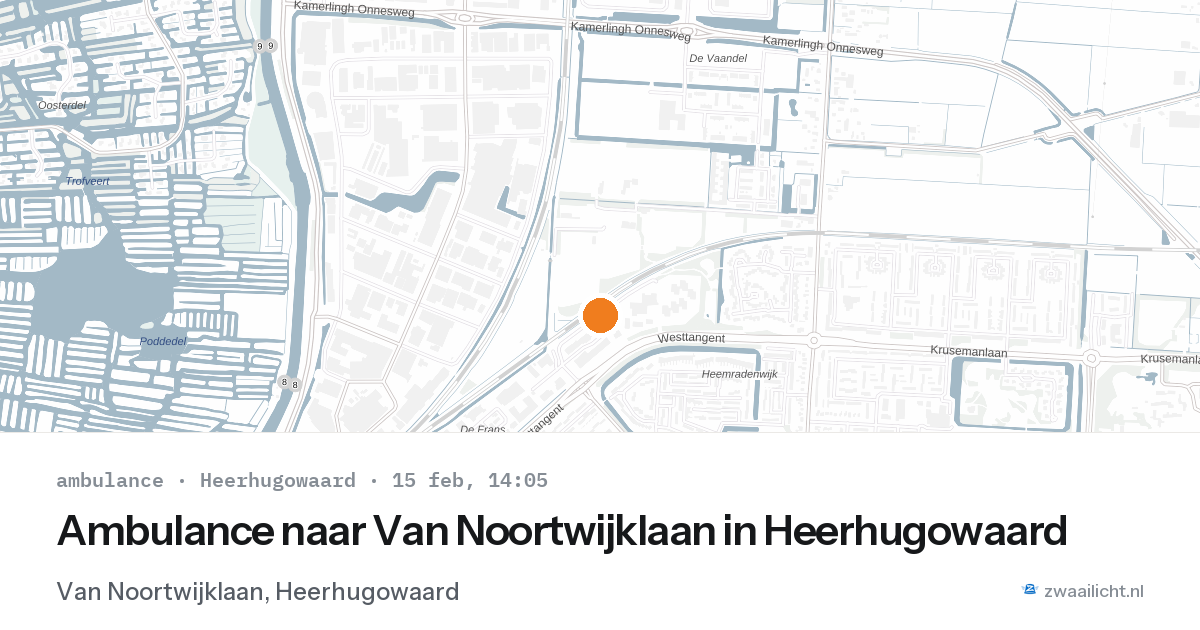 Ambulance naar Van Noortwijklaan in Heerhugowaard — 15 feb 2026