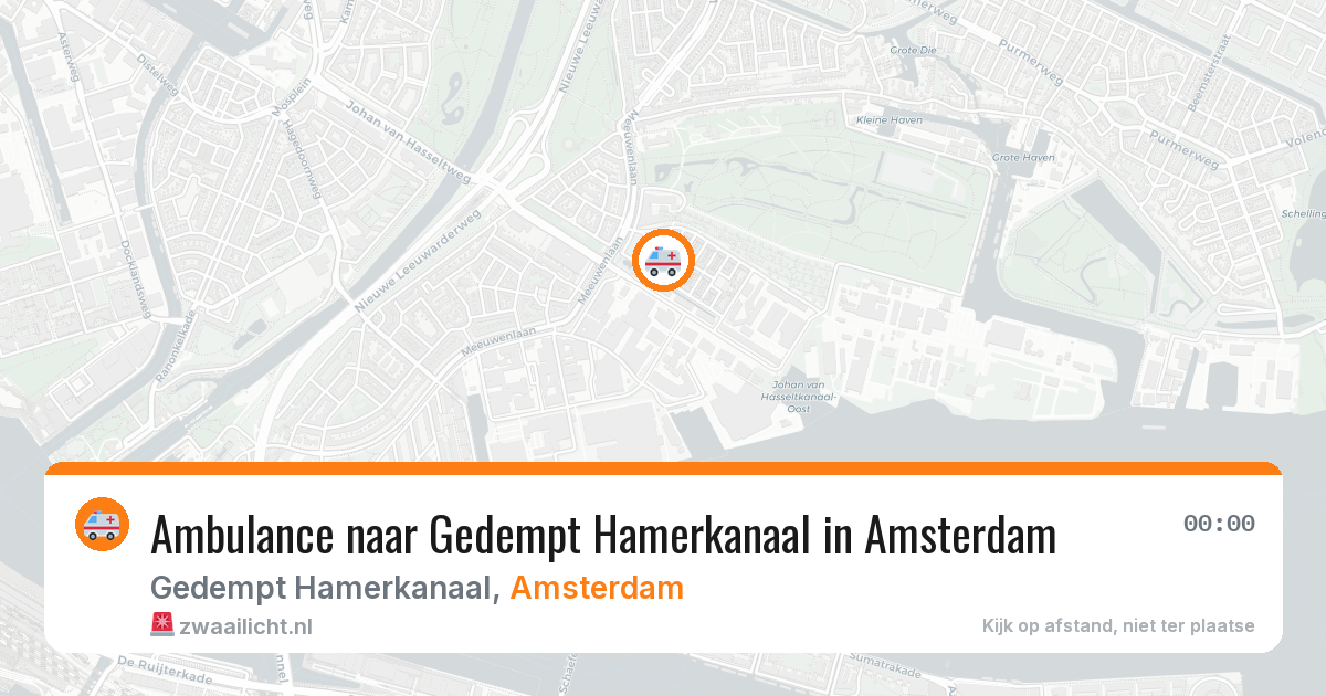 Ambulance naar Gedempt Hamerkanaal in Amsterdam — 13 jun 2026