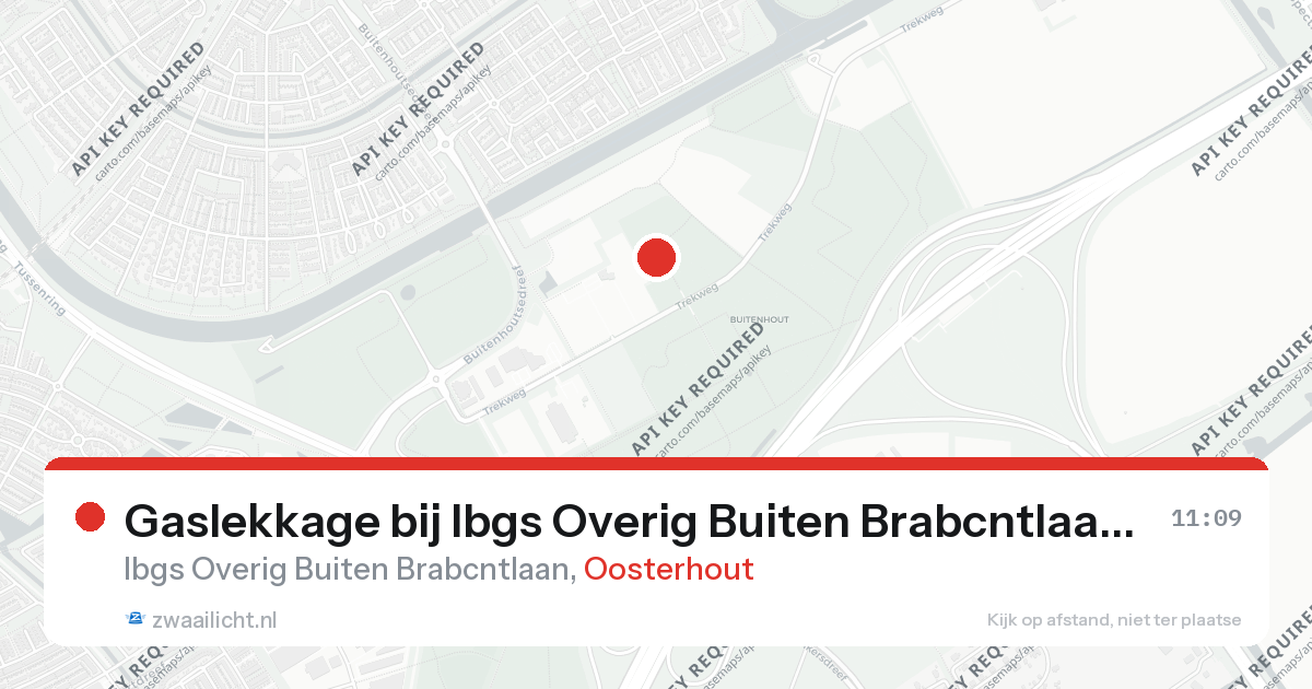 Gaslekkage bij Ibgs Overig Buiten Brabcntlaan in Oosterhout — 6 jun 2026