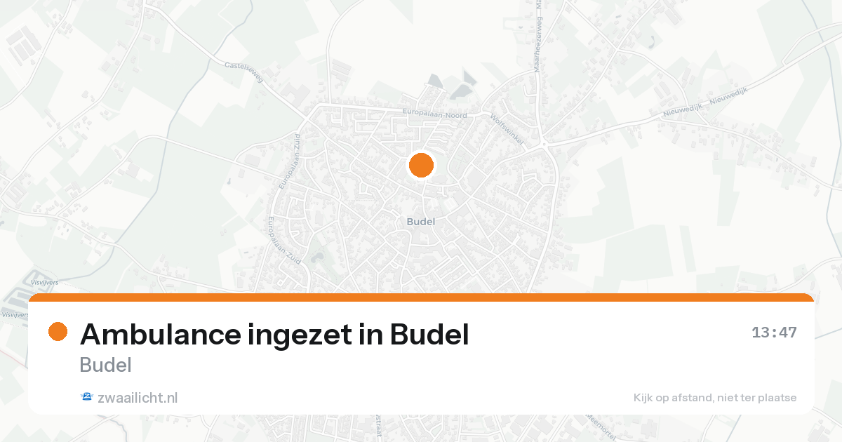 Ambulance ingezet in Budel — 26 jun 2026