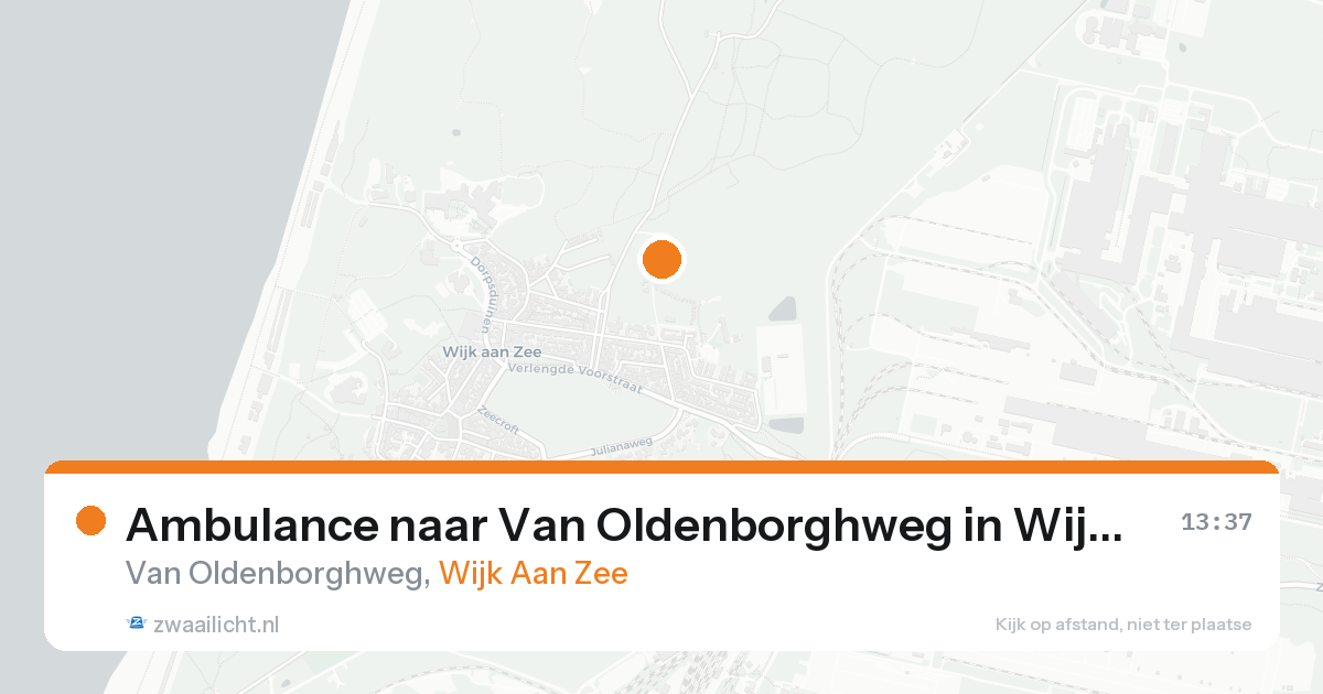 Ambulance naar Van Oldenborghweg in Wijk Aan Zee — 24 aug 2026