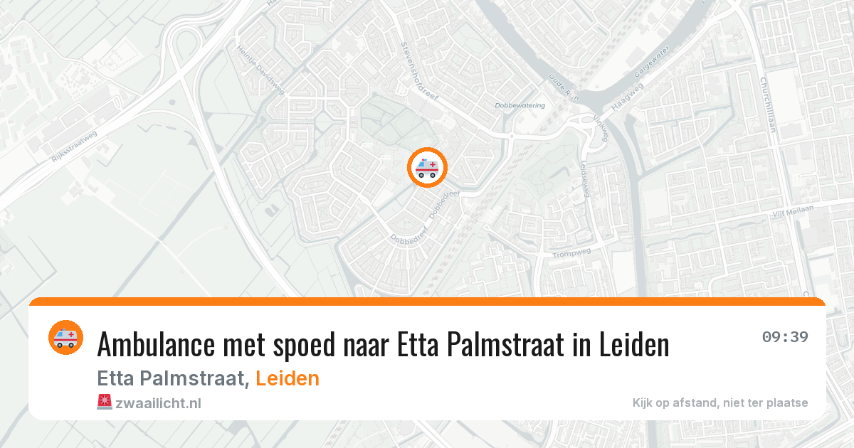 Ambulance met spoed naar Etta Palmstraat in Leiden — 30 jul 2026