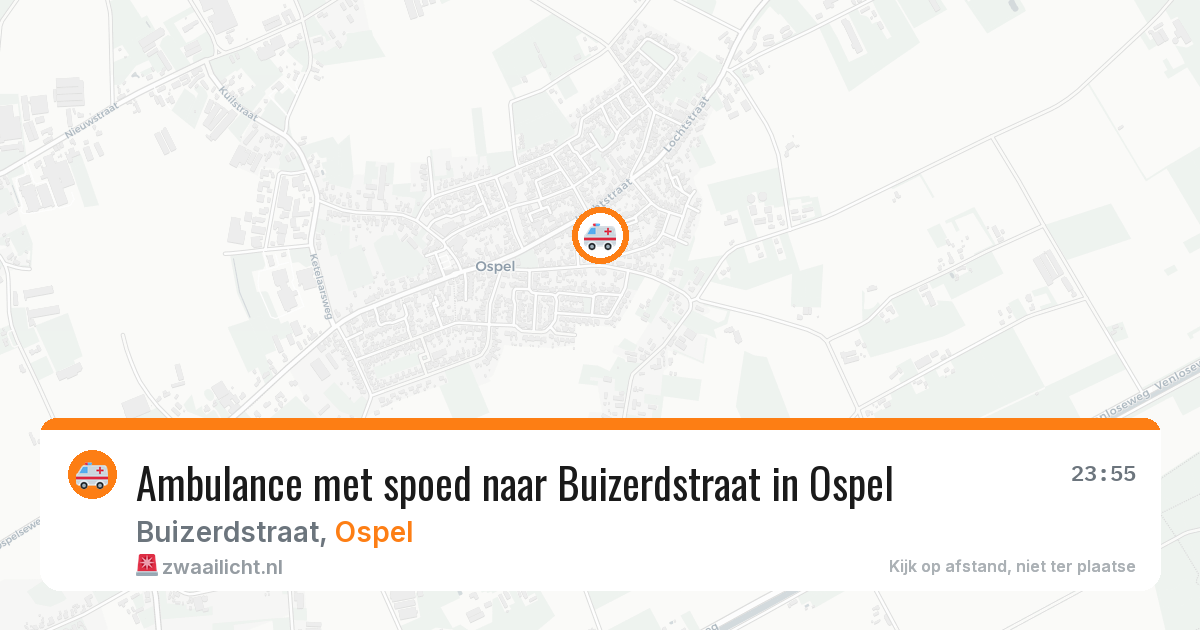 Ambulance met spoed naar Buizerdstraat in Ospel — 20 jul 2026