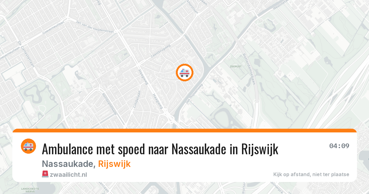 Ambulance met spoed naar Nassaukade in Rijswijk — 2 aug 2026