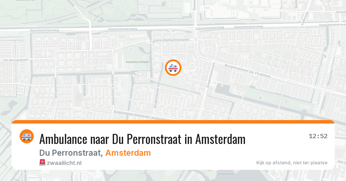 Ambulance naar Du Perronstraat in Amsterdam — 25 jun 2026