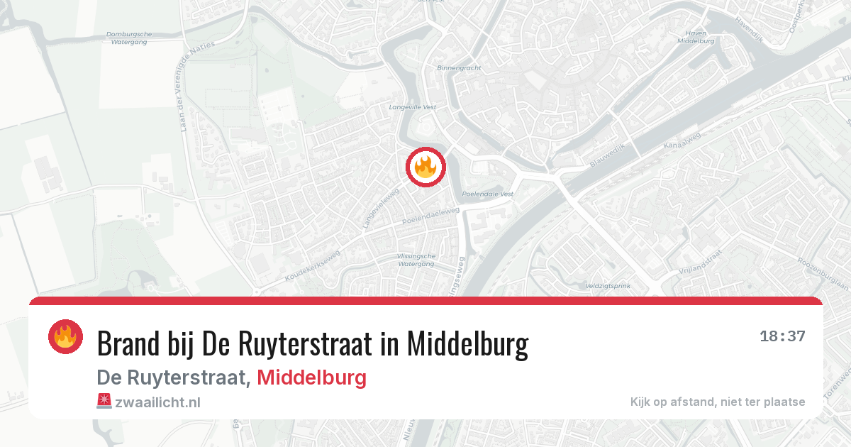 Brand bij De Ruyterstraat in Middelburg — 21 mei 2026