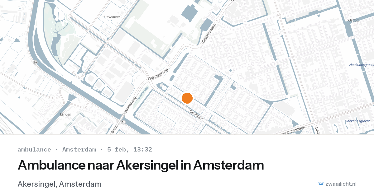 Ambulance naar Akersingel in Amsterdam — 5 feb 2026