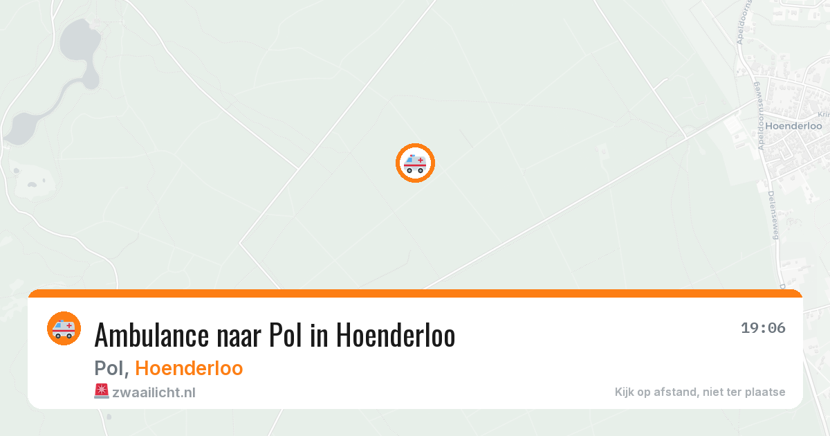 Ambulance naar Pol in Hoenderloo — 8 aug 2026