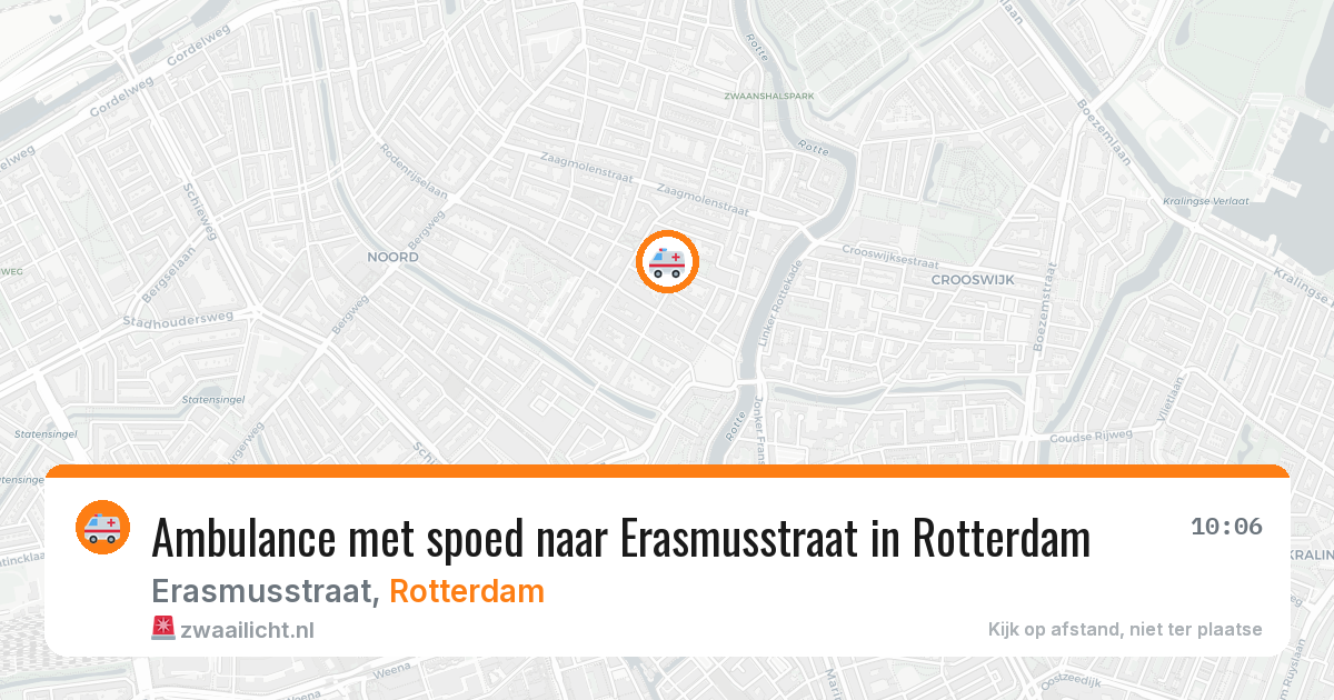 Ambulance met spoed naar Erasmusstraat in Rotterdam — 20 mrt 2026