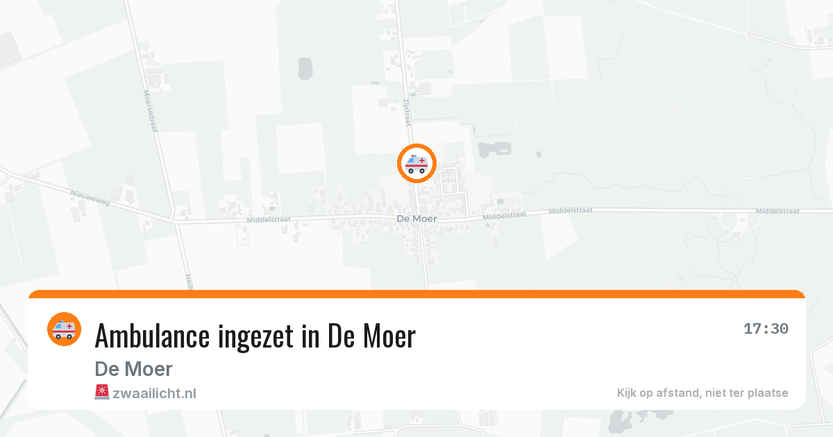 Ambulance ingezet in De Moer — 2 aug 2026