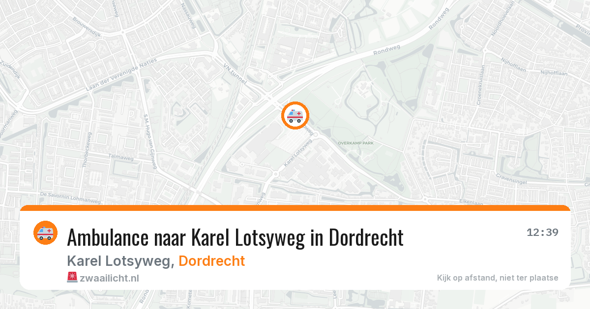Ambulance naar Karel Lotsyweg in Dordrecht — 29 jul 2026