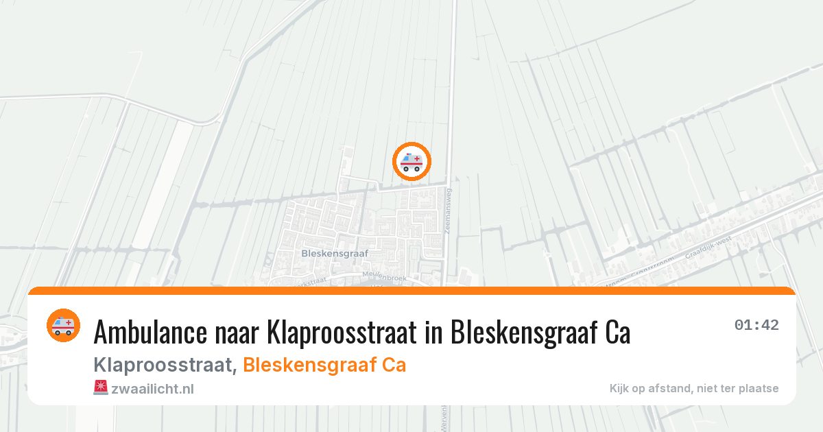 Ambulance naar Klaproosstraat in Bleskensgraaf Ca — 31 jul 2026