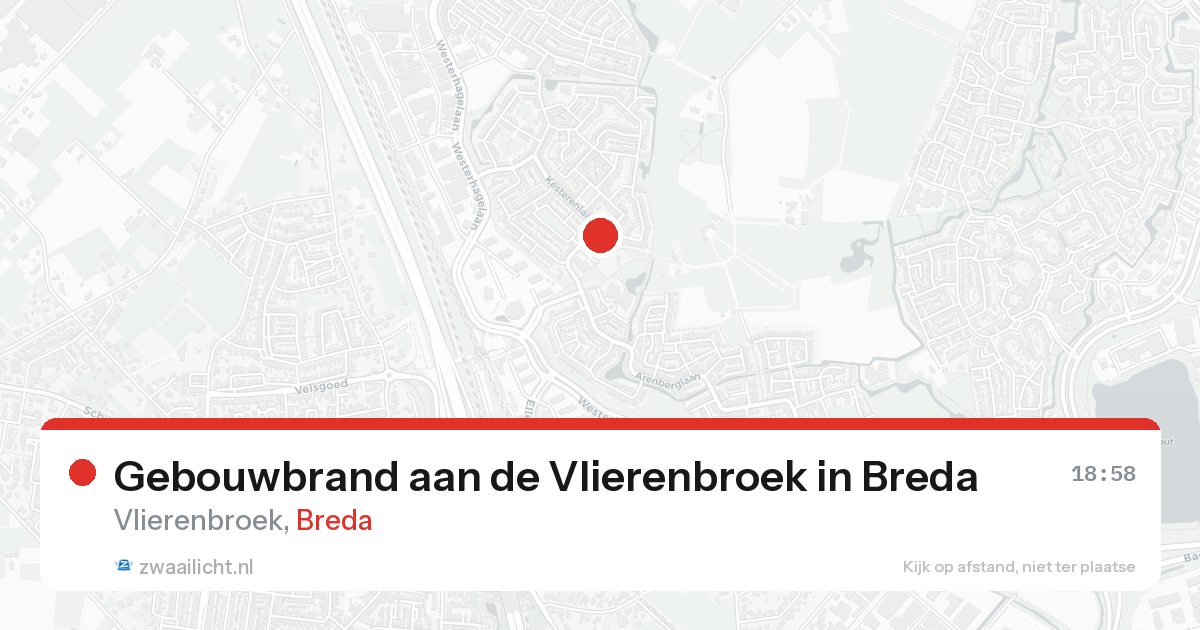 Gebouwbrand aan de Vlierenbroek in Breda — 31 jan 2026