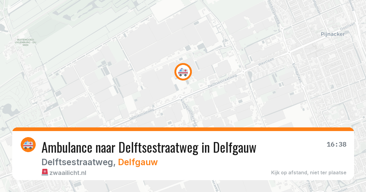 Ambulance naar Delftsestraatweg in Delfgauw — 14 mrt 2026