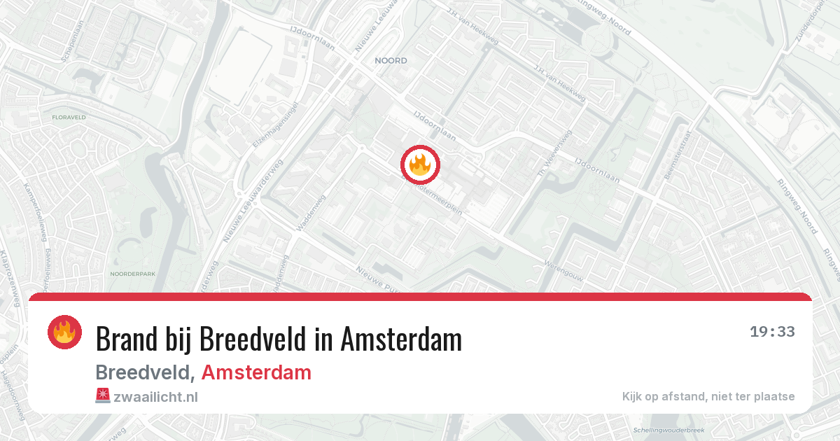 Brand bij Breedveld in Amsterdam — 21 apr 2026