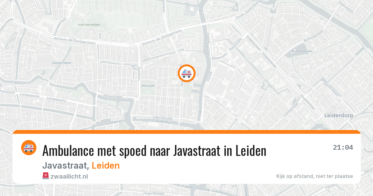 Ambulance met spoed naar Javastraat in Leiden — 8 jun 2026