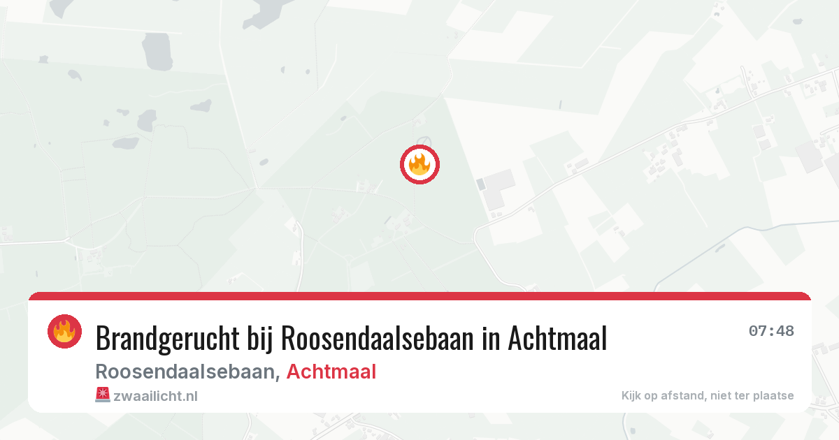 Brandgerucht bij Roosendaalsebaan in Achtmaal — 20 jul 2026