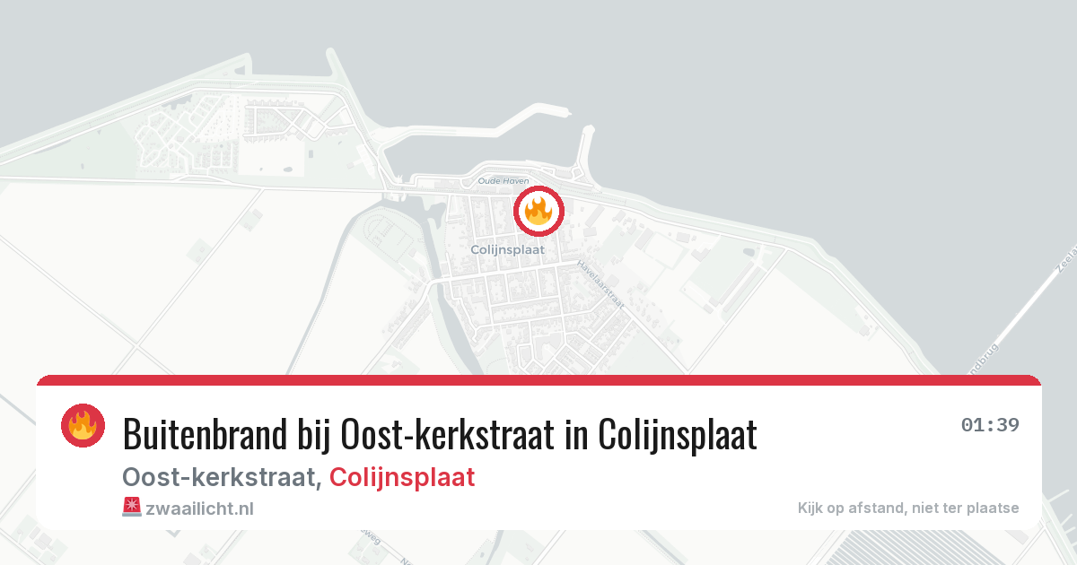 Buitenbrand bij Oost-kerkstraat in Colijnsplaat — 22 mei 2026