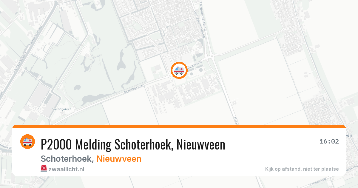 P2000 Melding Schoterhoek, Nieuwveen — 9 apr 2026