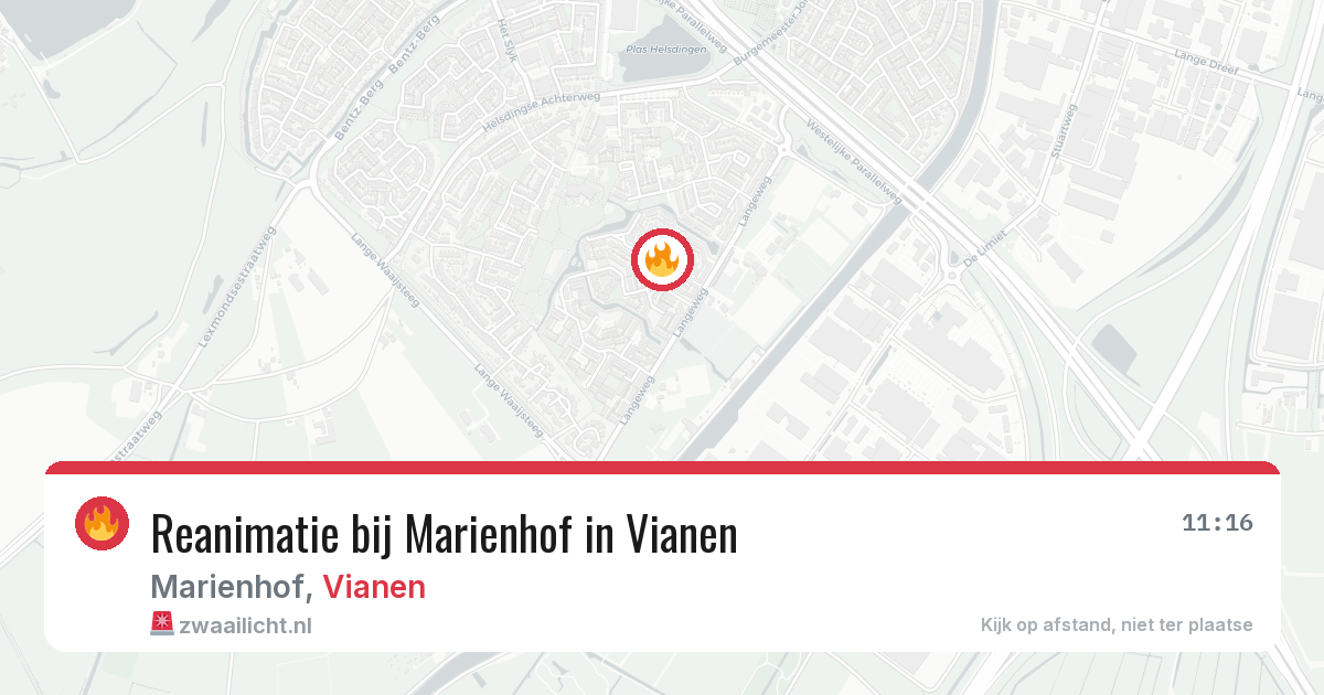 Reanimatie bij Marienhof in Vianen — 8 apr 2026
